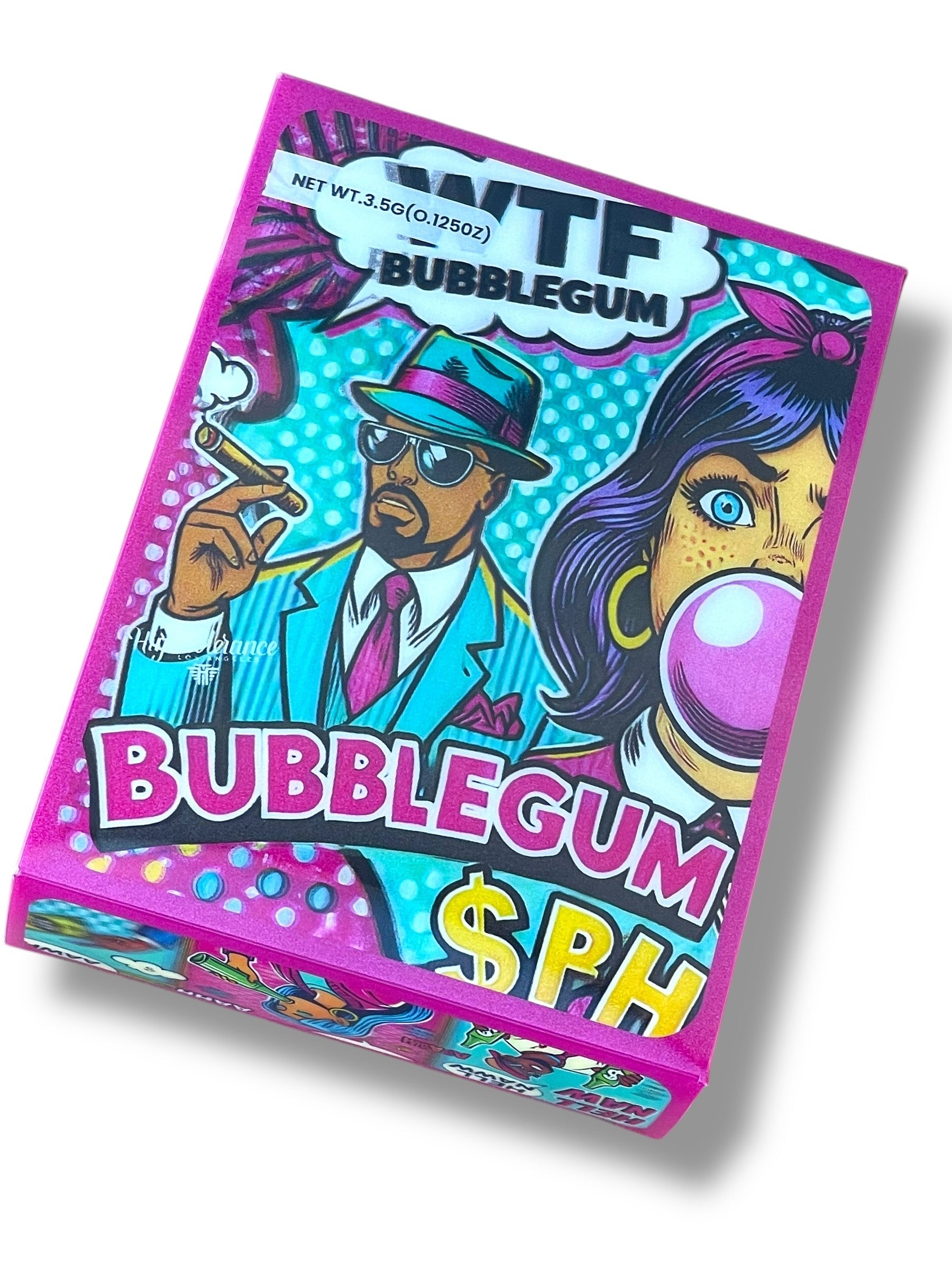 Bubblegum 3D Box and Bags 3.5g Box Packaging Holographic
