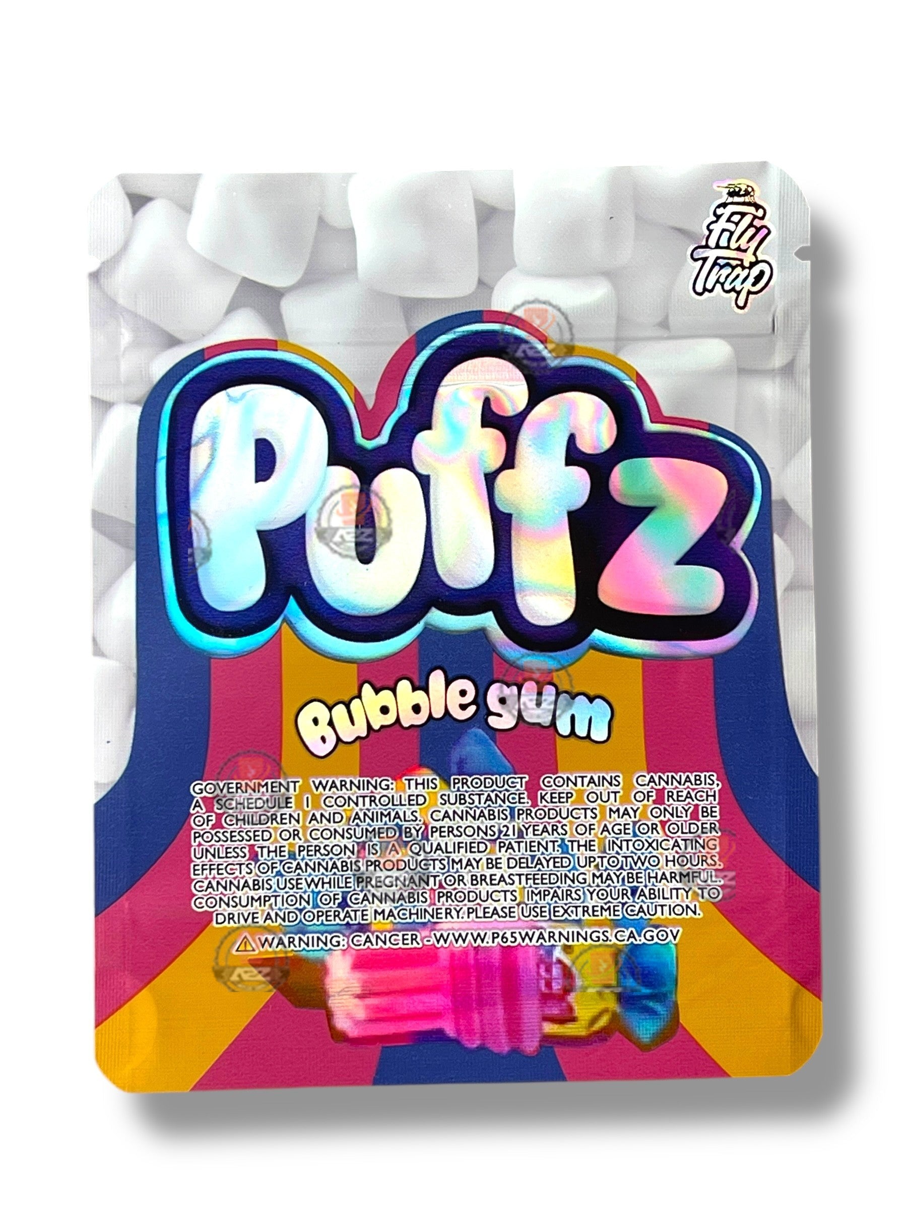 Puffz Bubble gum Mylar Bag 3.5g Fly Trap