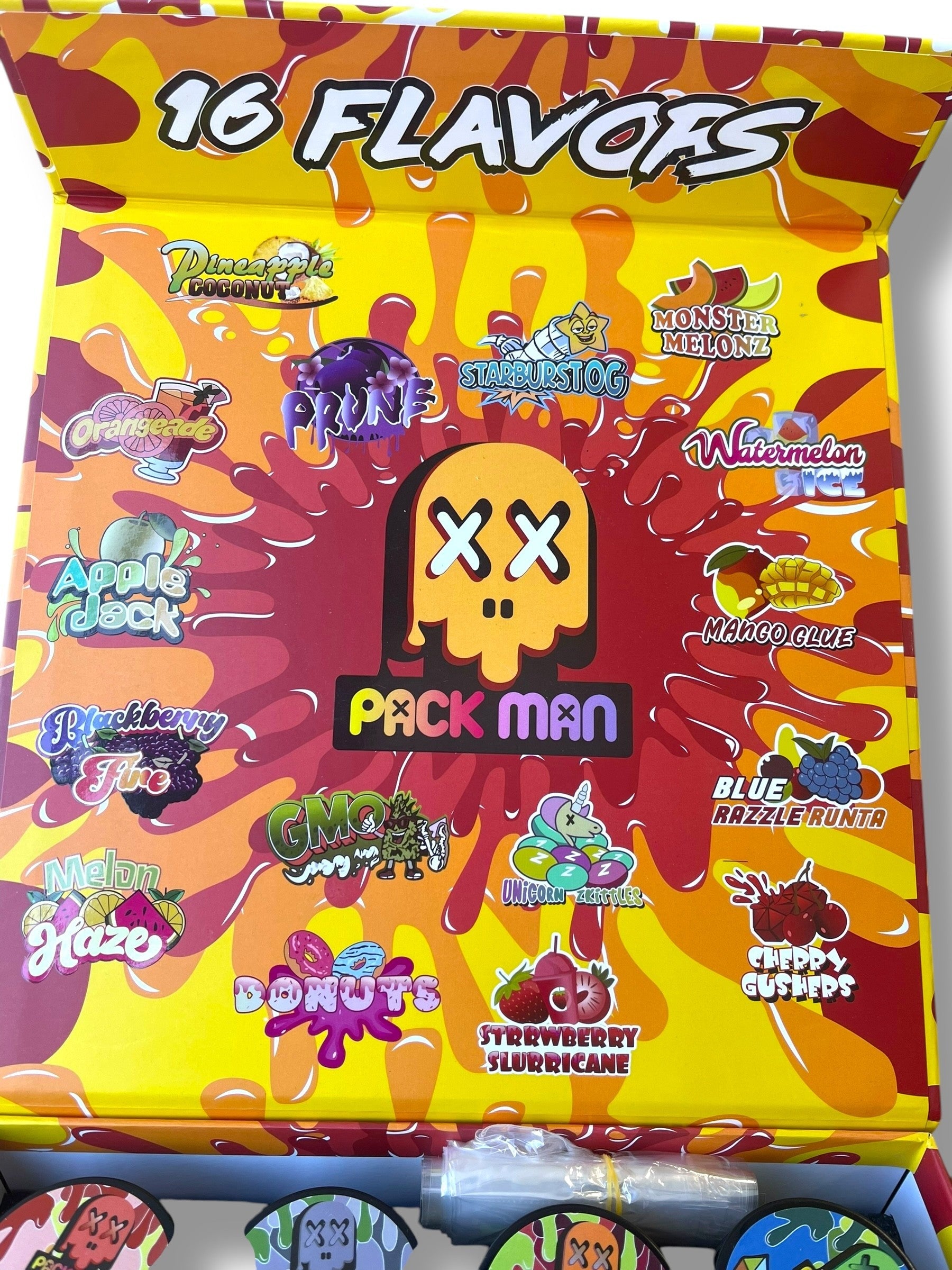 Pack Man Variety Pack 16-1oz Jars in a box Live Resin (wax)