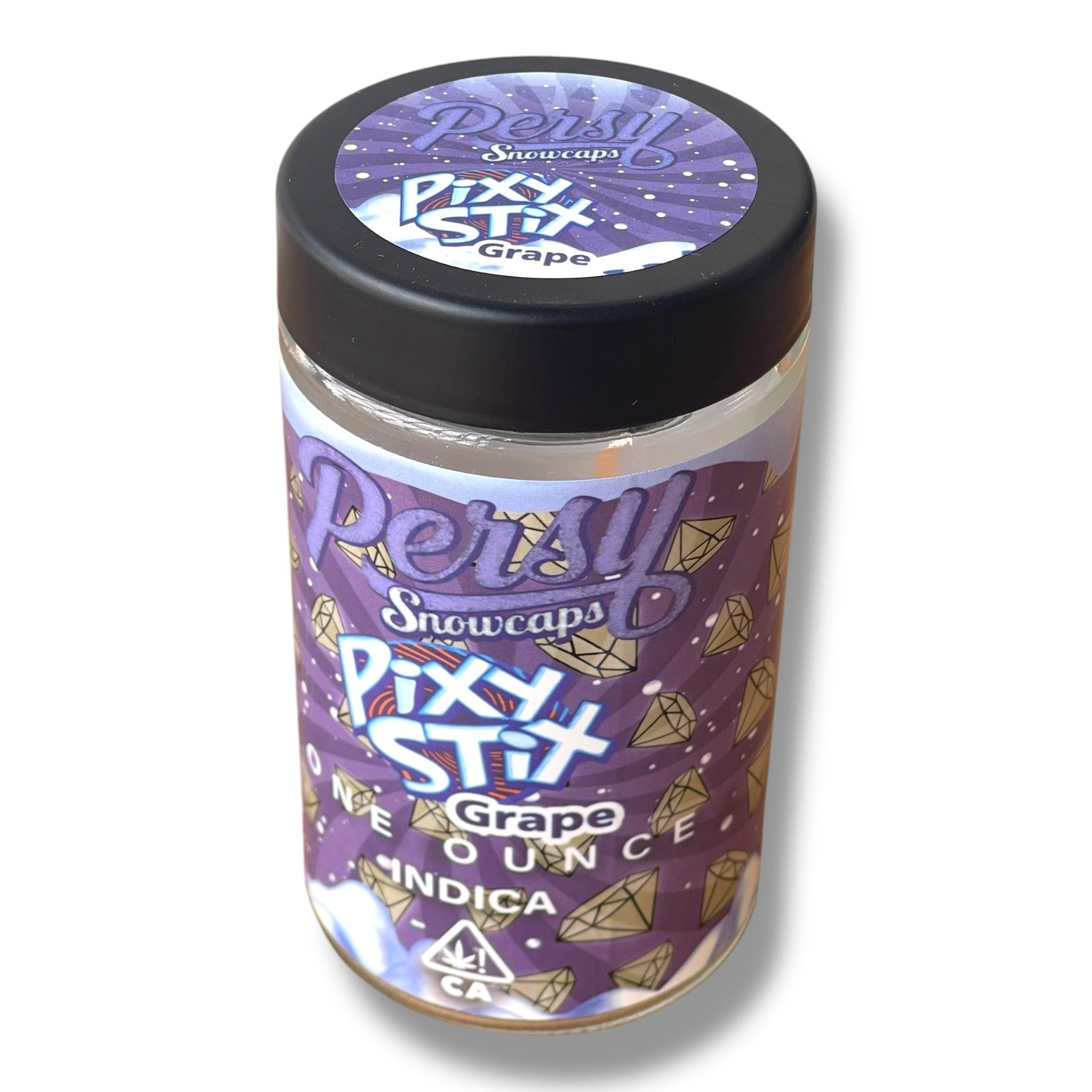 Persy Snowcaps Candy Edition 16-1oz Glass Jars - Varity Pack 16 Flavors in box 1 pound -Empty Jars