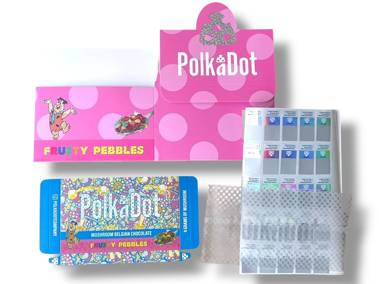 Polkadot Packaging Fruity Pebbles (Master Box Included) Empty Packaging