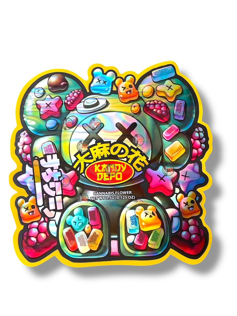 Gummies Kandy Depo Mylar Bags with Boxes 3.5g Box Packaging Holographic