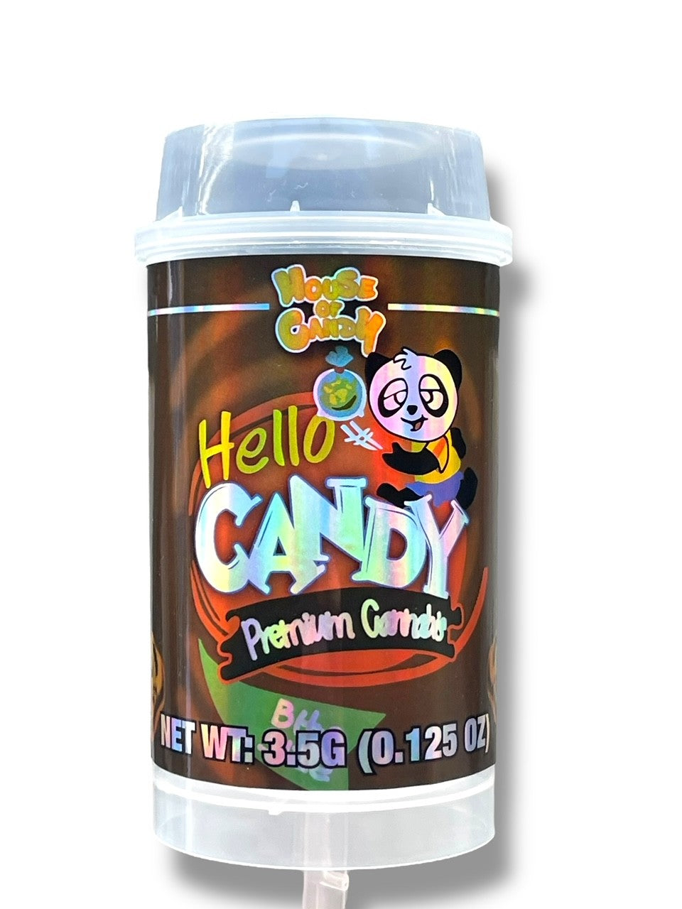 Push Pop Hello Candy 3.5g Container Holographic sticker