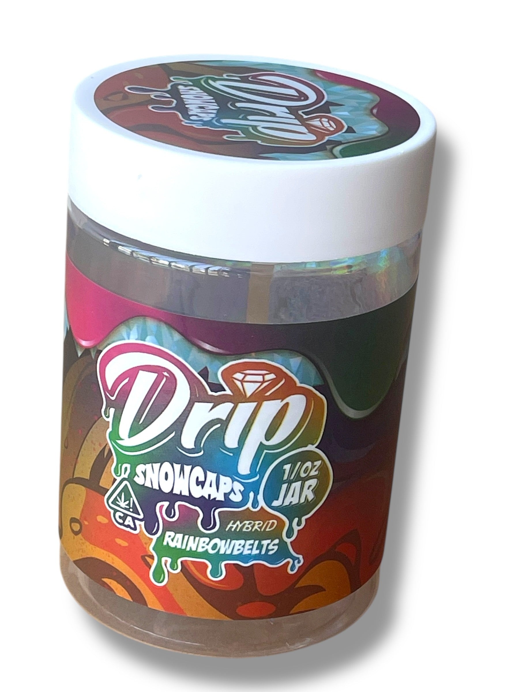 Drip Snowcaps  16-1oz Plastic Jars - Varity Pack 16 Flavors in box 1 pound with outer box Empty Jars