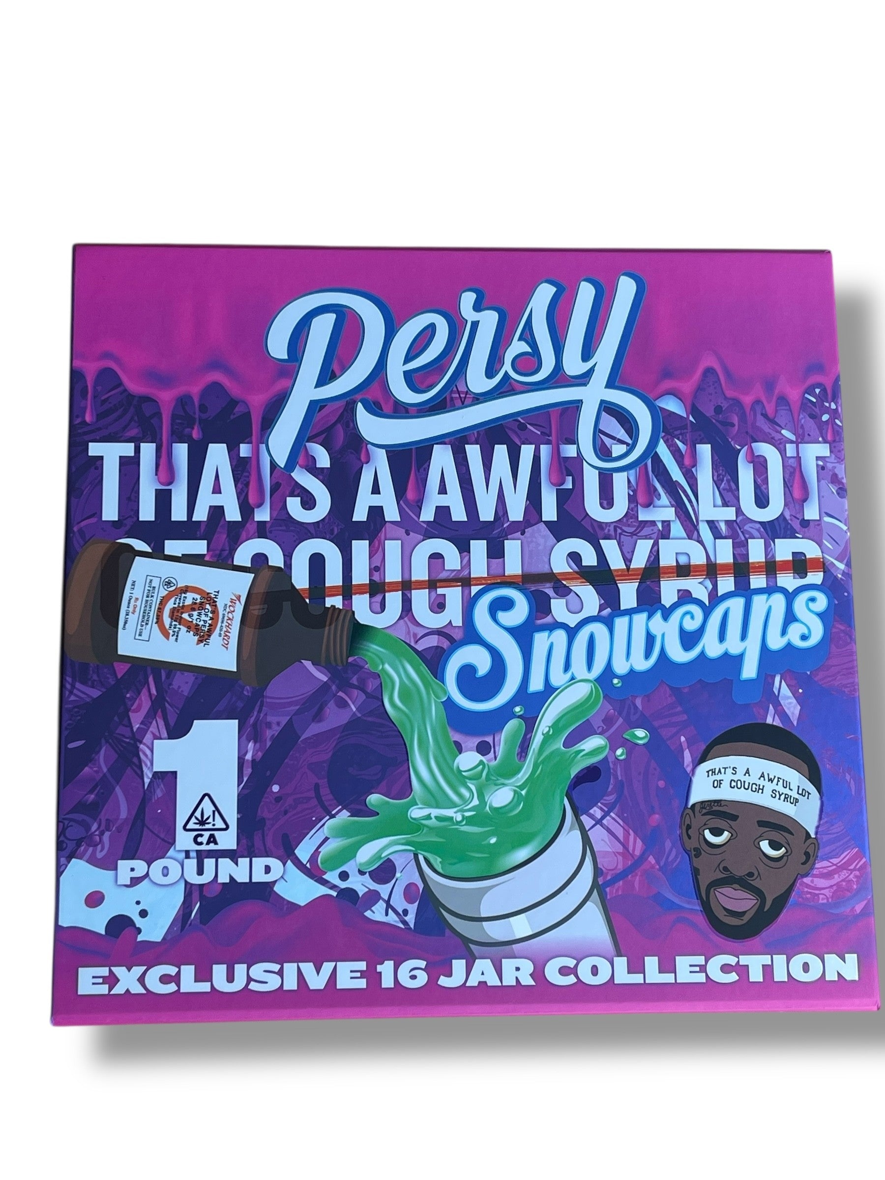 Persy Mini Snowballs nCough Syrup 16-1oz Glass Jars - Varity Pack 16 Flavors in box 1 pound (Copy)