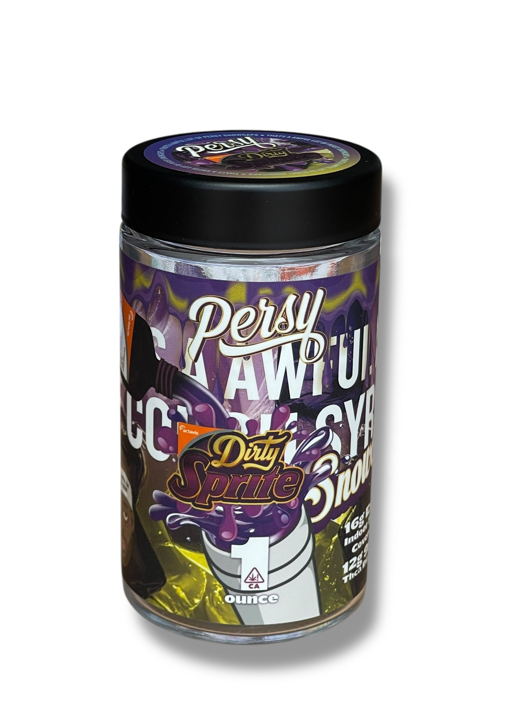 Persy Mini Snowballs nCough Syrup 16-1oz Glass Jars - Varity Pack 16 Flavors in box 1 pound (Copy)