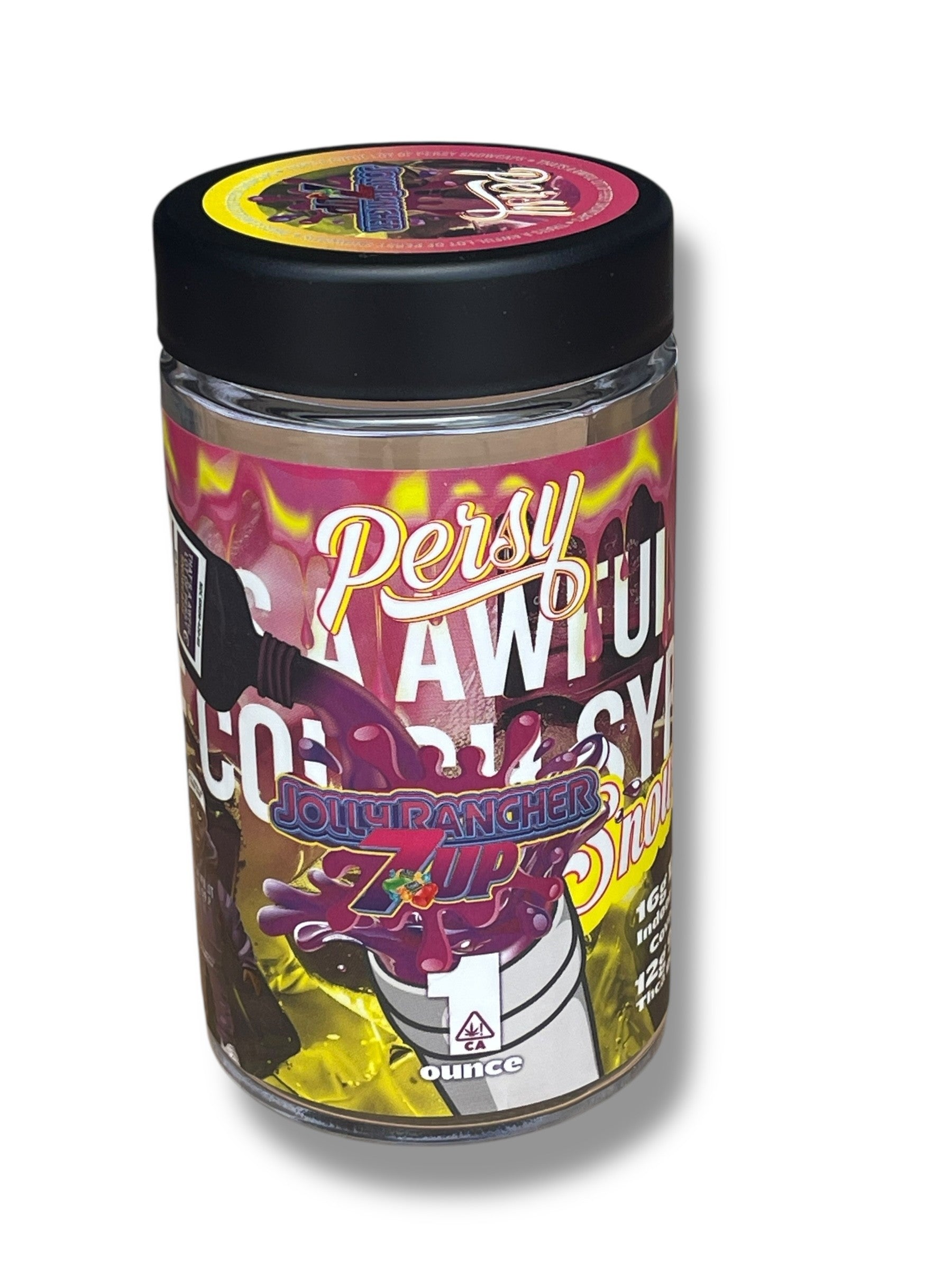 Persy Snowcaps Cough Syrup 16-1oz Glass Jars - Varity Pack 16 Flavors in box 1 pound Empty Jars