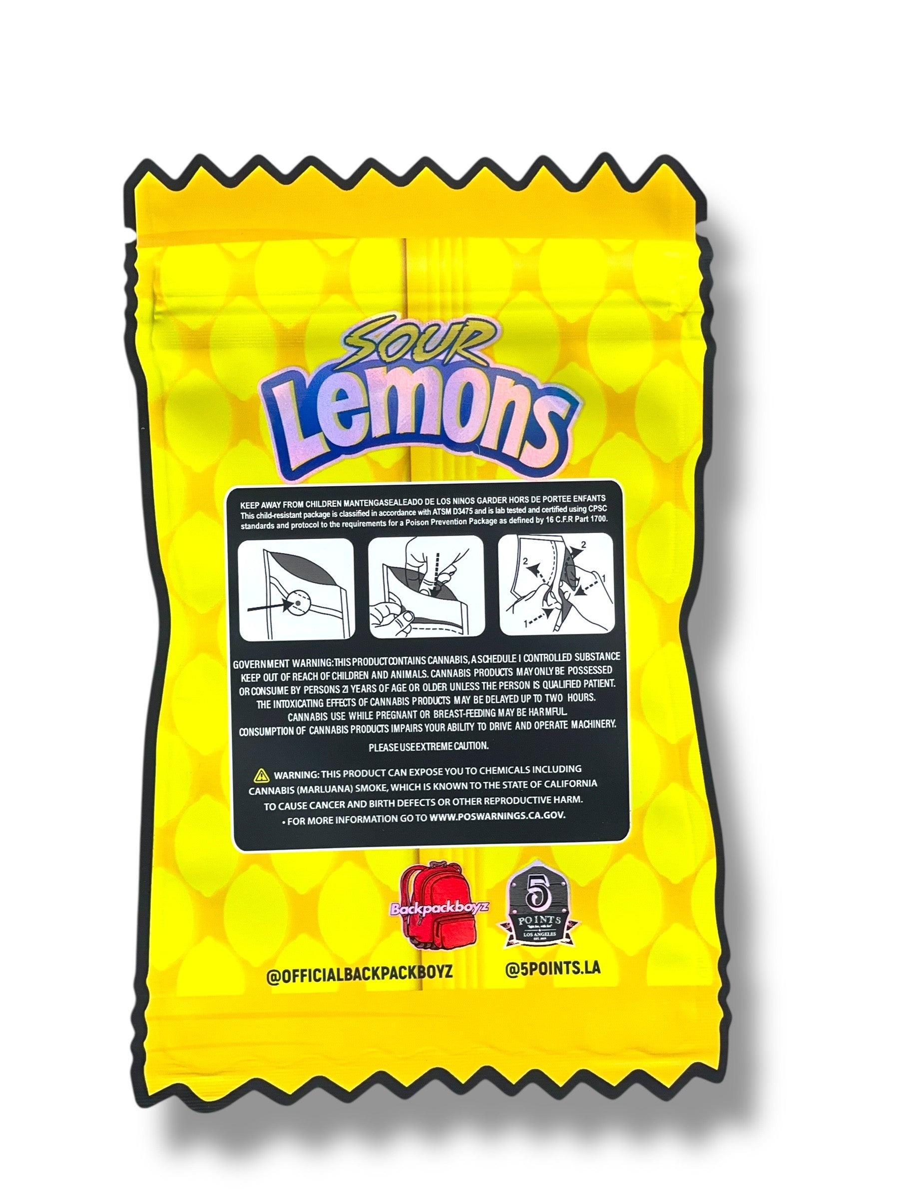 Sour Lemons Lemon Cherry Gelato X Sour Diesel Bag 3.5g shape bag