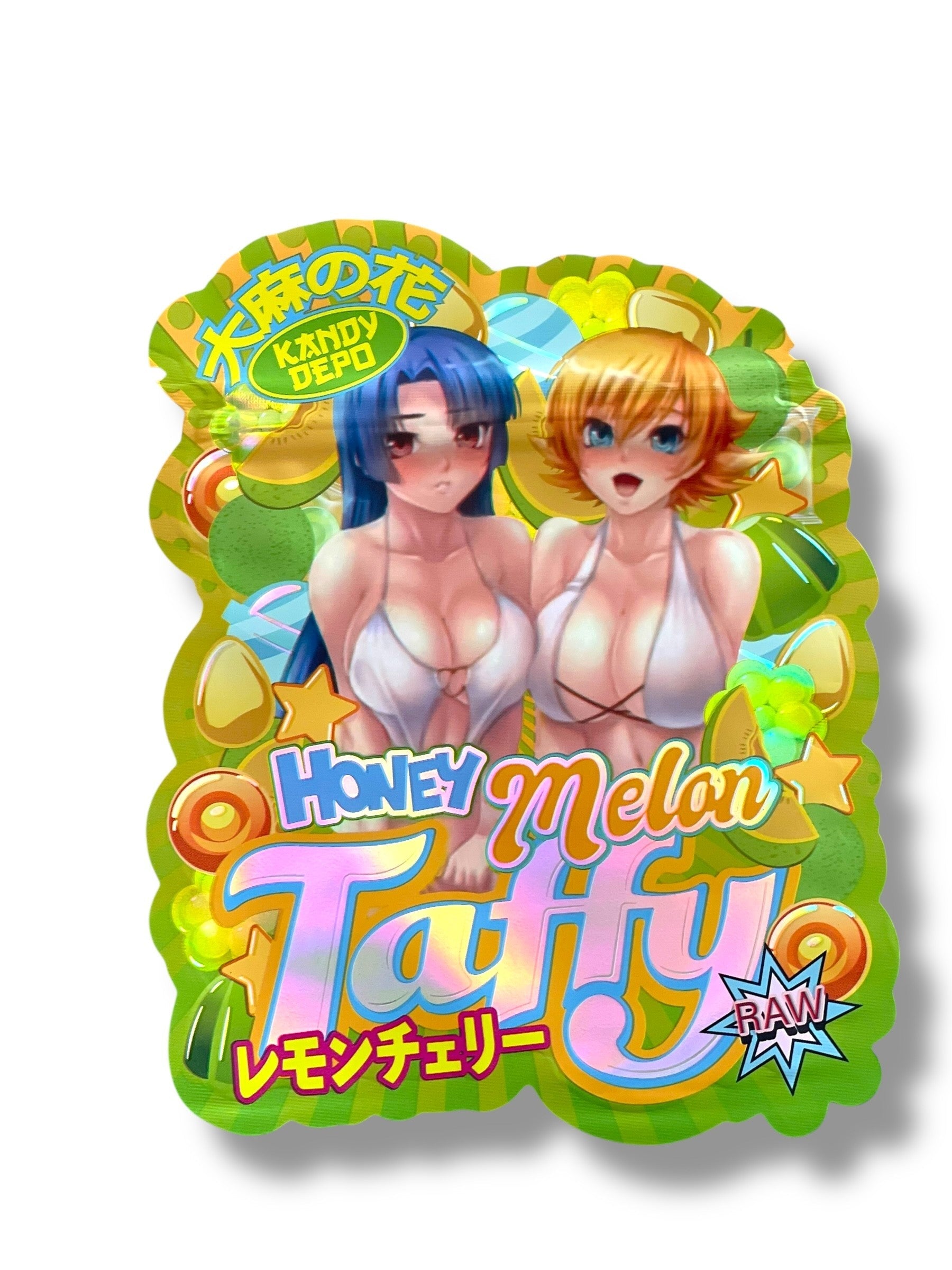 Kandy Depo Honey Melon Taffy Raw Mylar Bag 3.5g shape bag