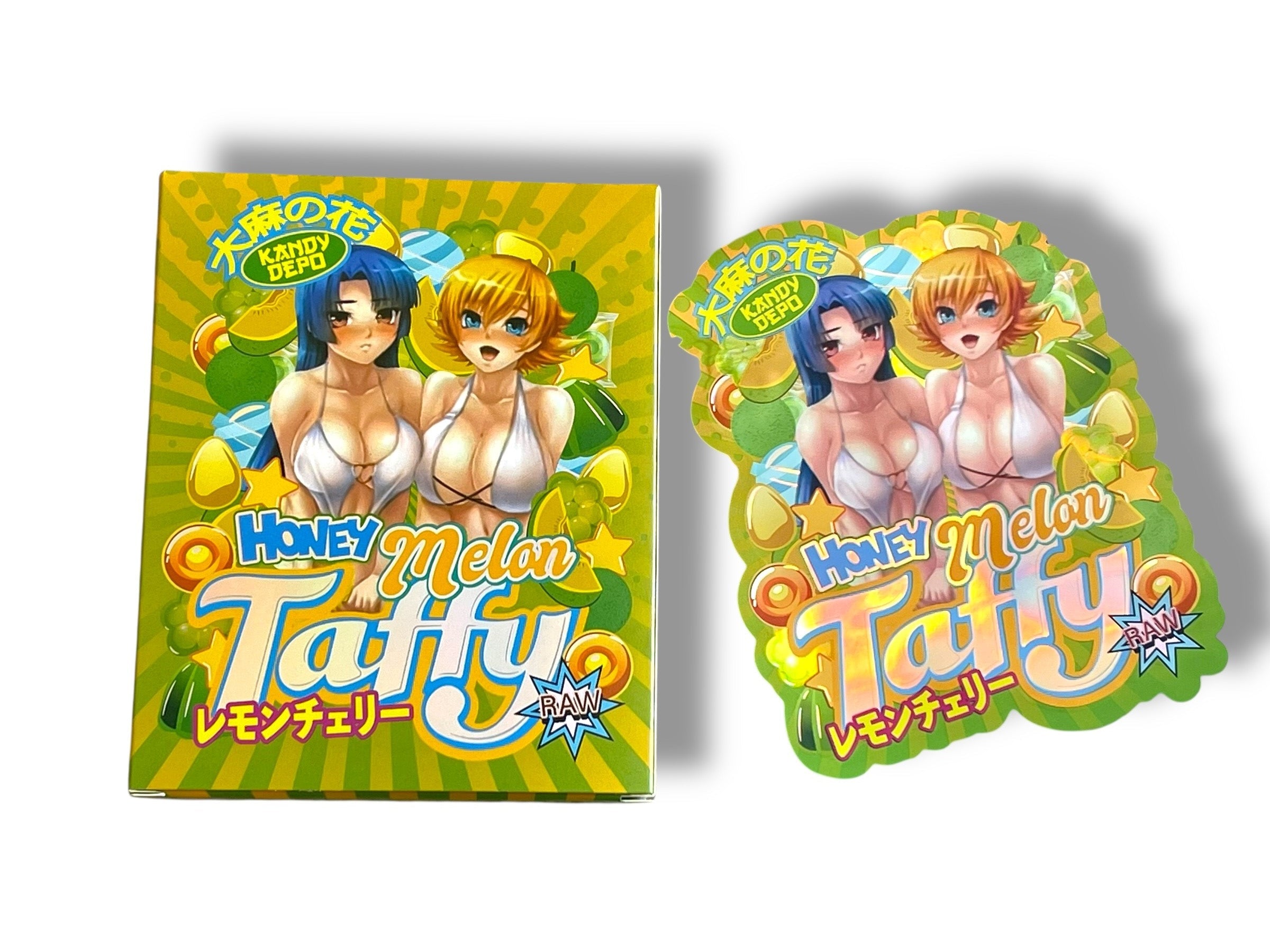 Kandy Depo Honey Melon Taffy Mylar Bags with Boxes 3.5g Box Packaging