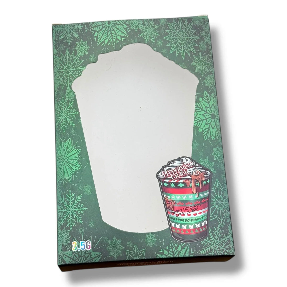 Peppermint Cracks 3.5g Mylar Bags & Boxes with Window - Black Unicorn Hub