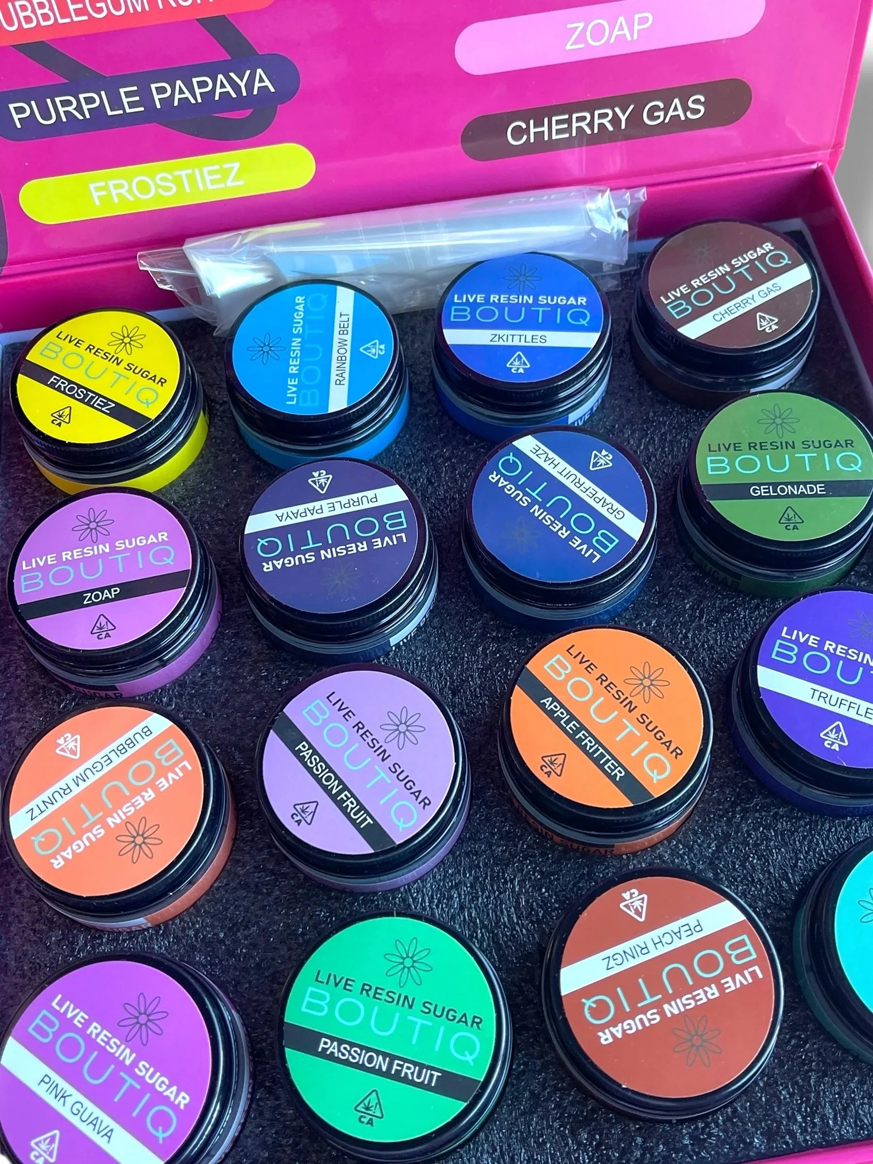 Boutiq Variety Pack 16-1oz Jars in a box Live Resin - Black Unicorn Hub