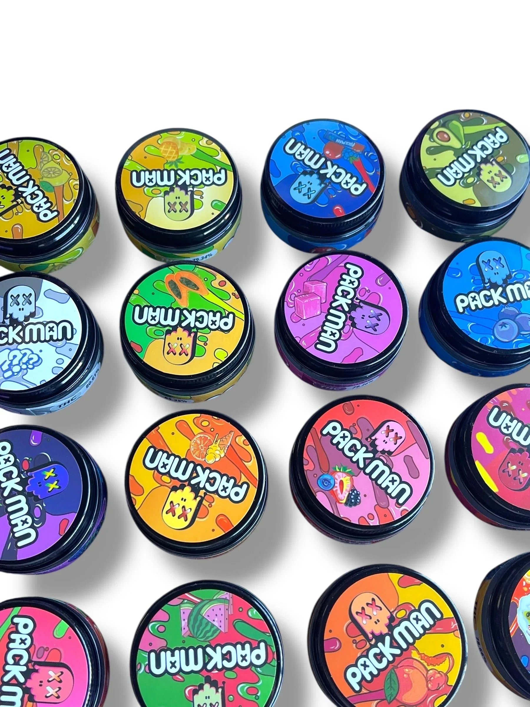 Pack Man Variety Pack 16-1oz Jars in a box Live Resin - Black Unicorn Hub