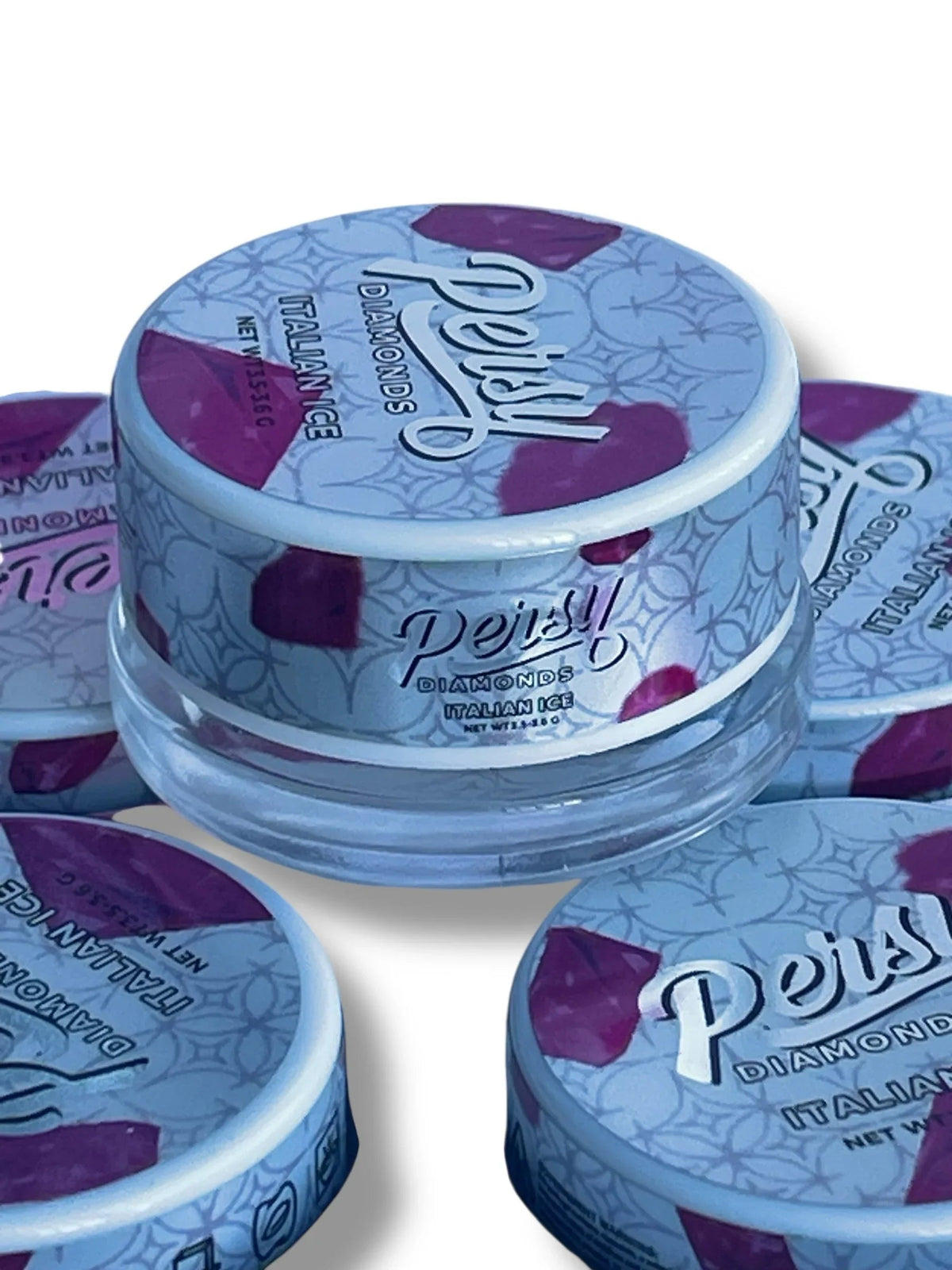 Persy Diamonds 64-3.5g Glass Jars - Varity Pack 8 Flavors in box- empty jars - Black Unicorn Hub