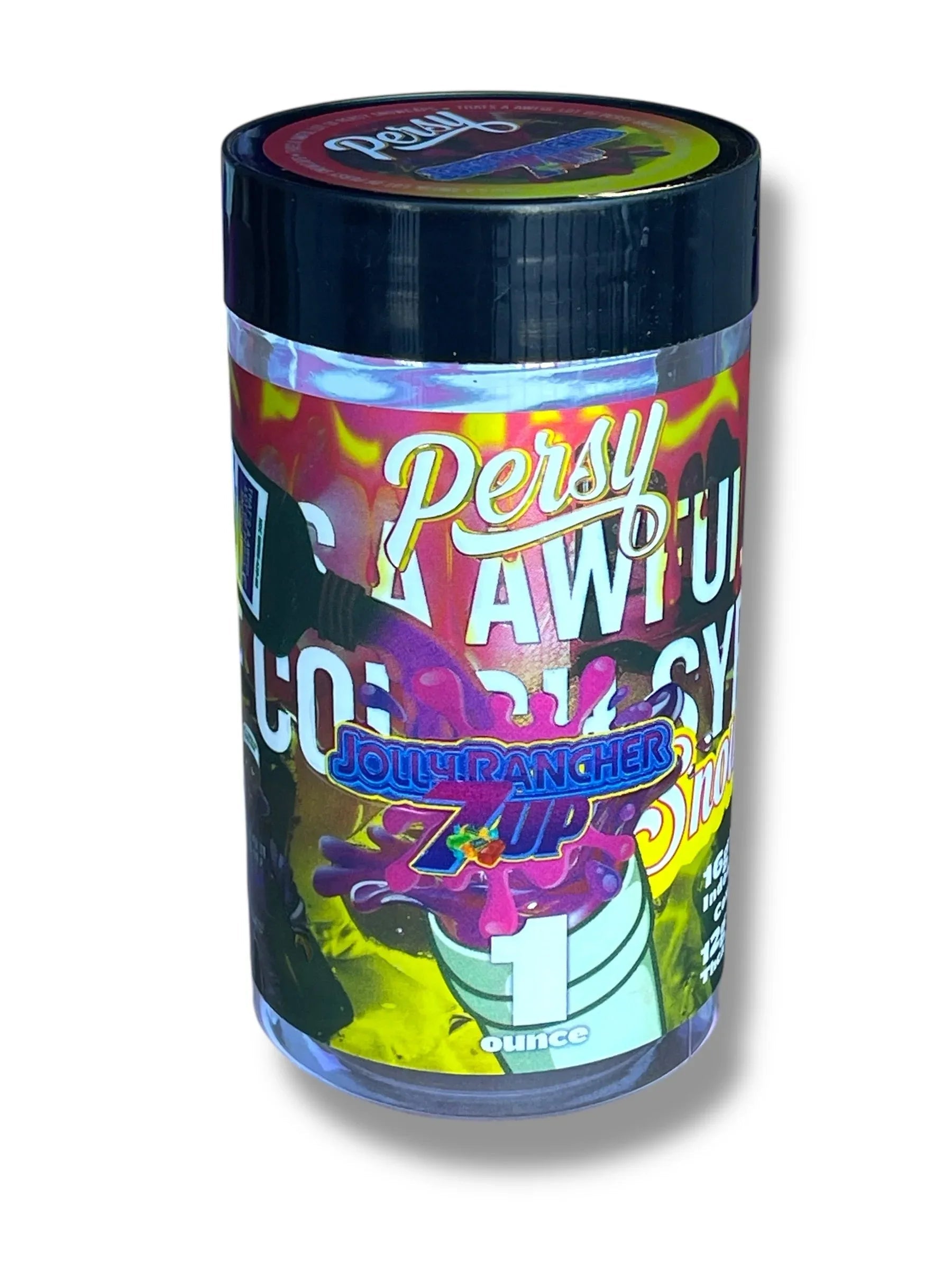 Persy Snowcaps Cough Syrup 16-1oz Plastic Jars - Varity Pack 16 Flavors in box 1 pound Empty Jars - Black Unicorn Hub
