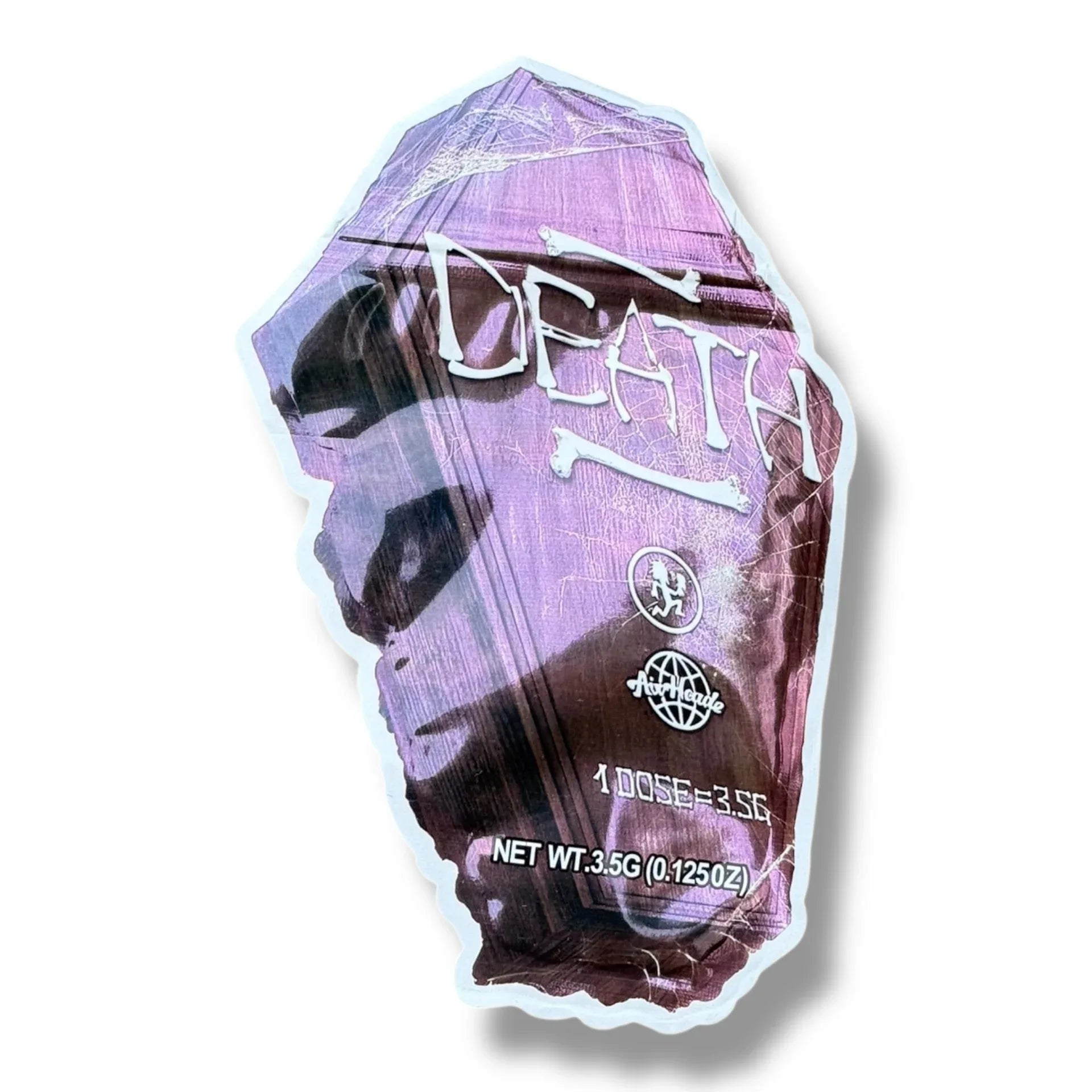 Death 3.5g Mylar Bags & Boxes with Window - Black Unicorn Hub