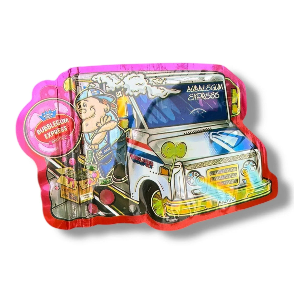 Bubblegum Express 3.5g Mylar Bags & Boxes with Window - Black Unicorn Hub
