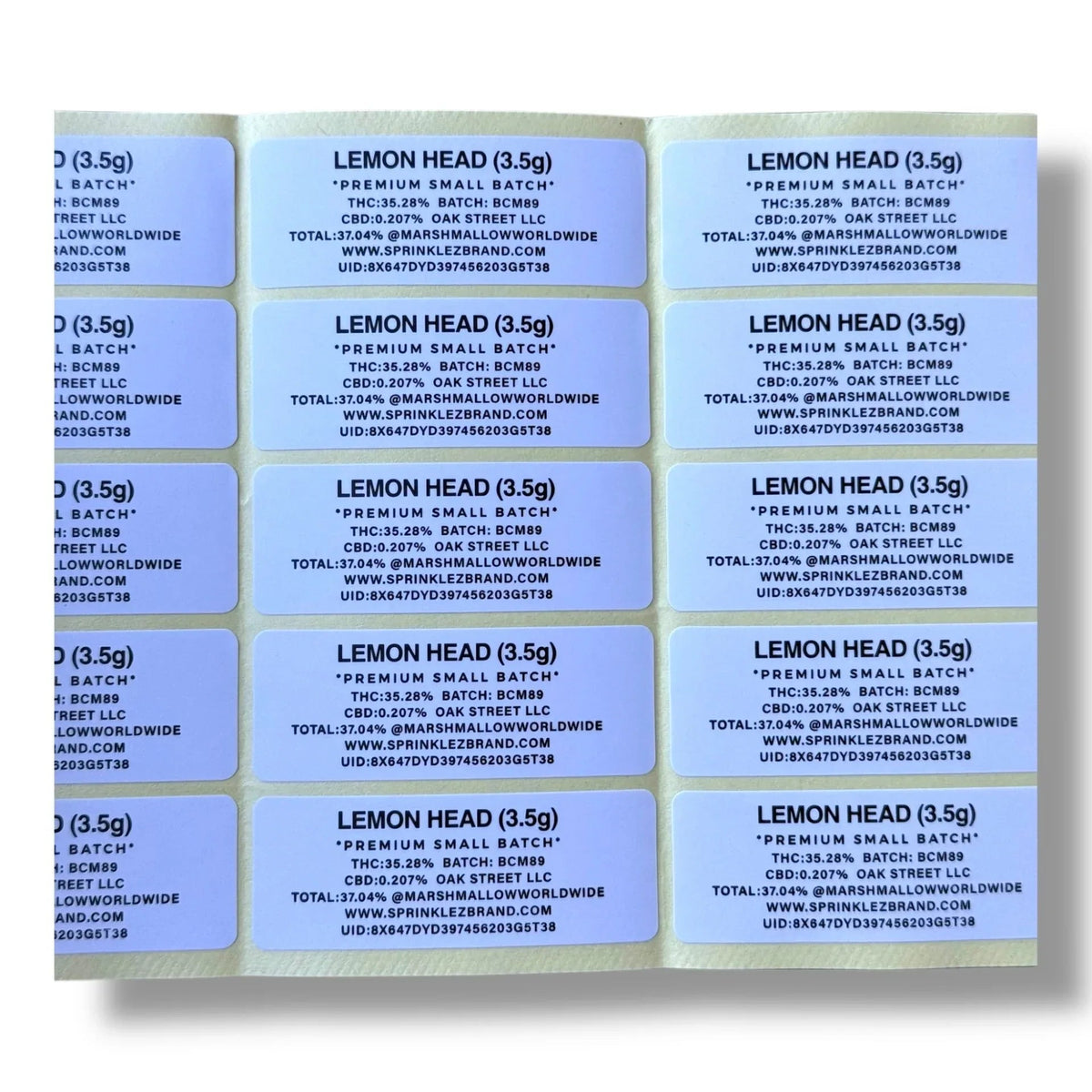 Gumdropz Lemon head 3.5G Mylar Bags -With stickers and labe - Black Unicorn Hub