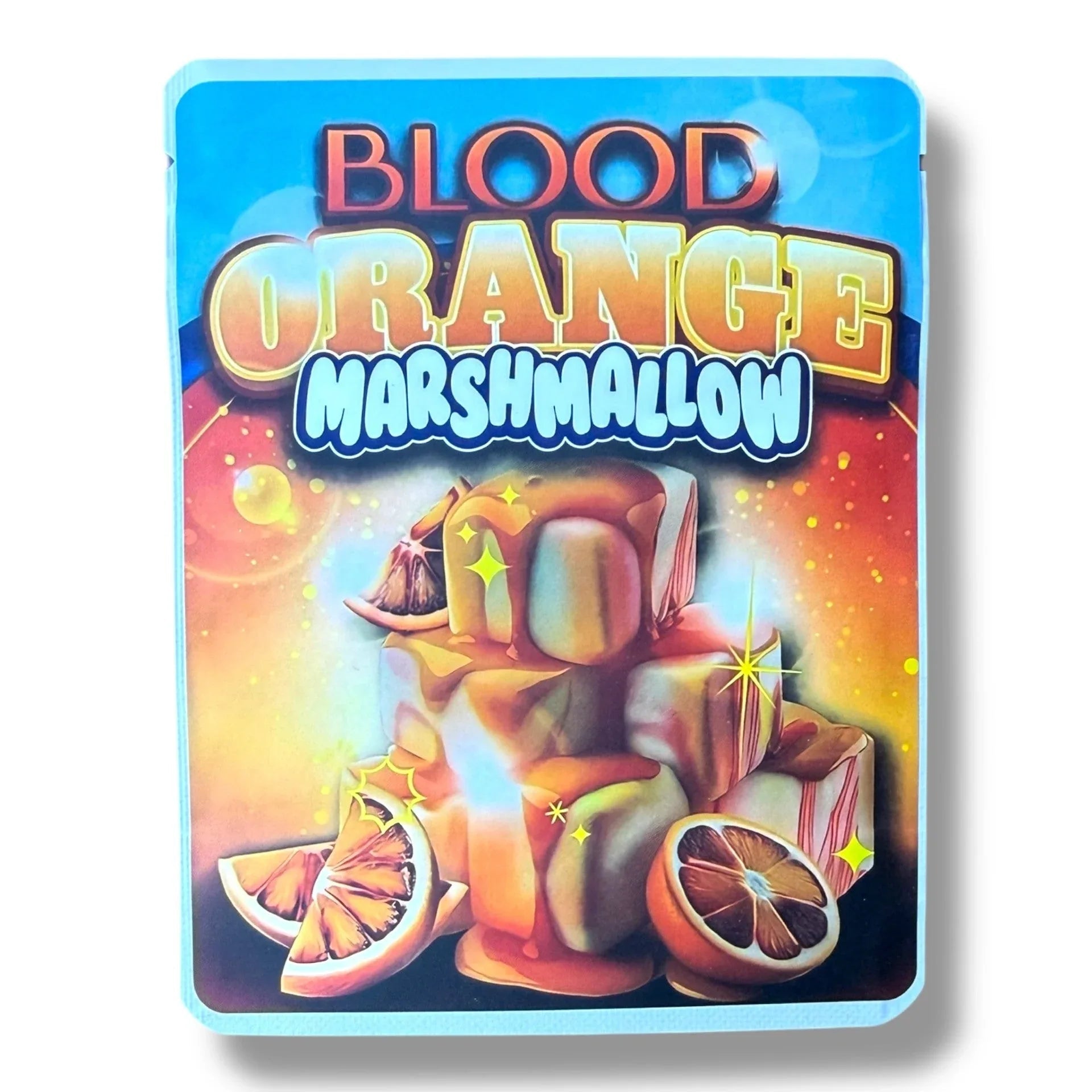 Blood Orange Marshmallow 3.5G Mylar Bags -With stickers and label - Black Unicorn Hub