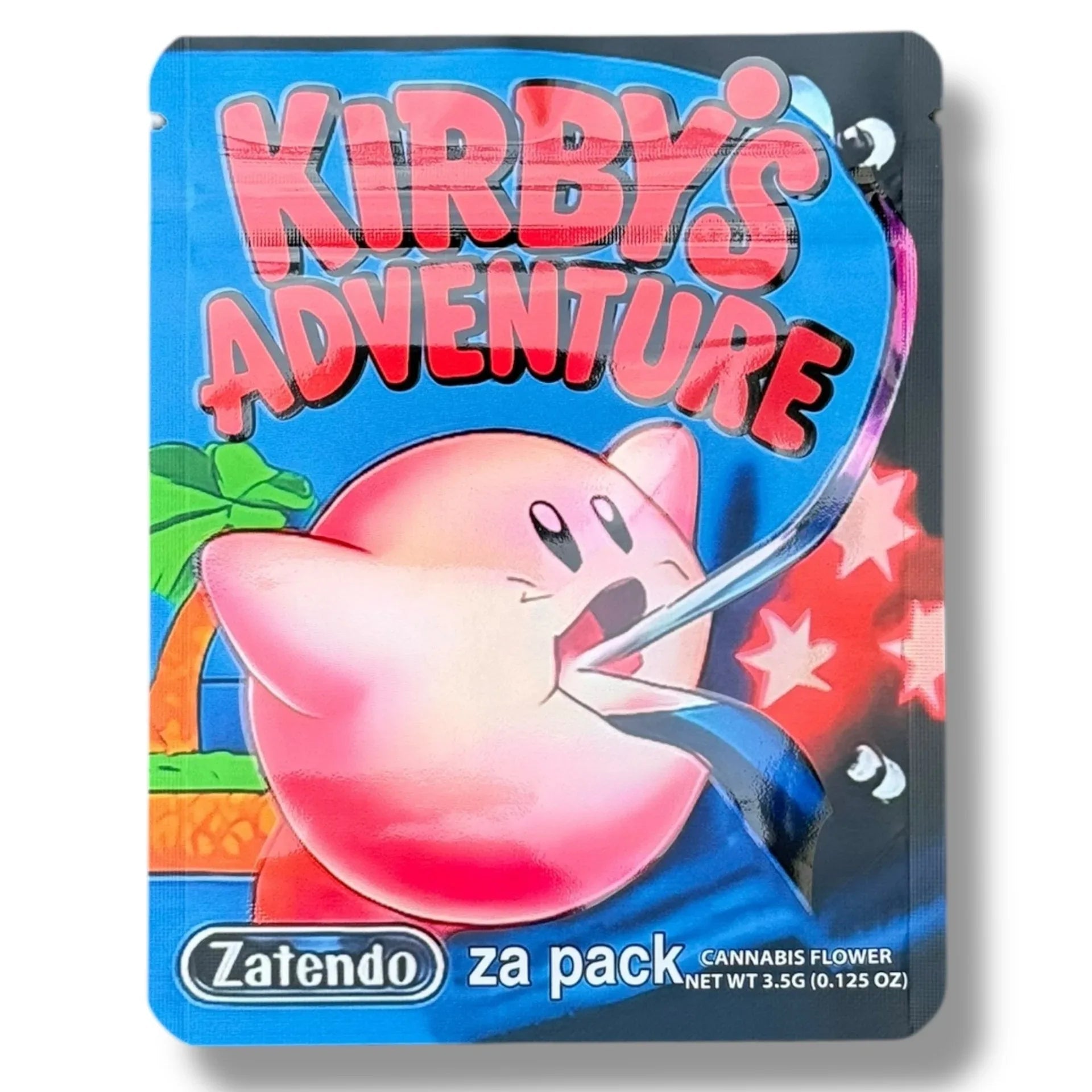 Kirby's Adventure ZA PACK 3.5g Mylar Bag- Packaging Only Zatendo - Black Unicorn Hub