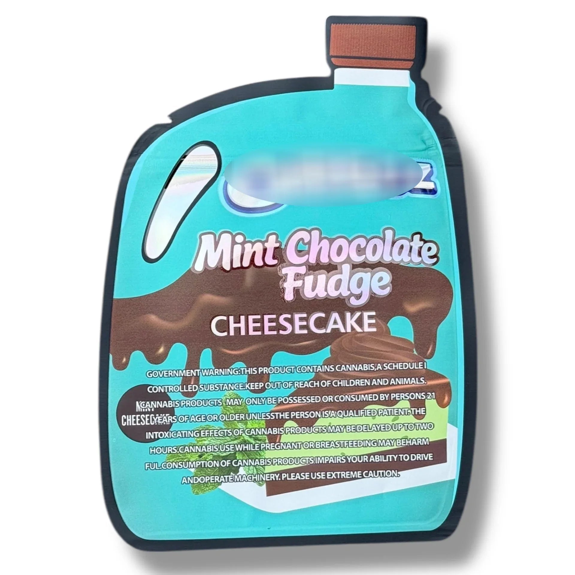 Mint Chocolate Fudge Cheesecake Mylar Bag 3.5g shape bags Gear Shifters - Black Unicorn Hub