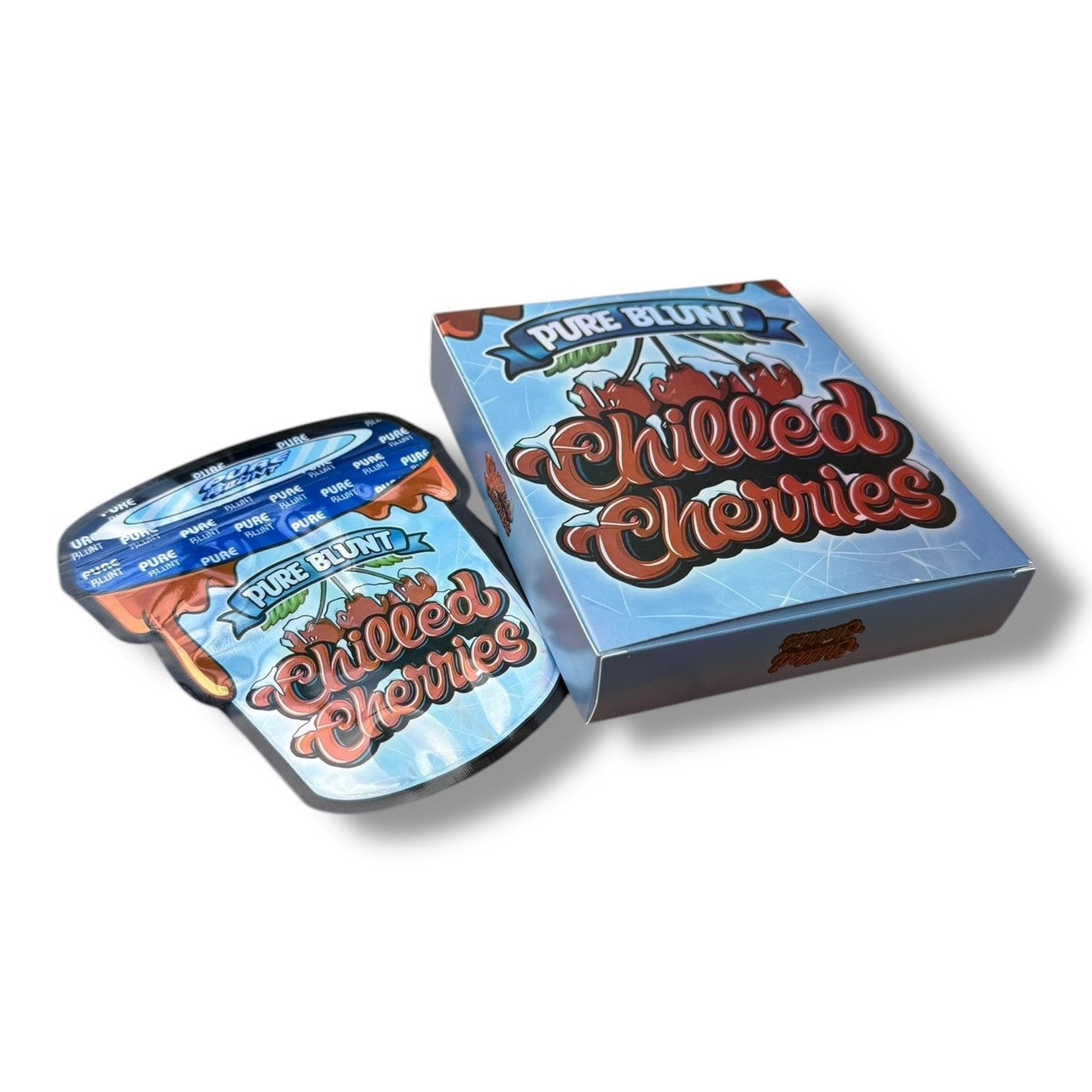 Pure Blunt Chilled Cherries Mylar Bags with Boxes 3.5g Box Packaging