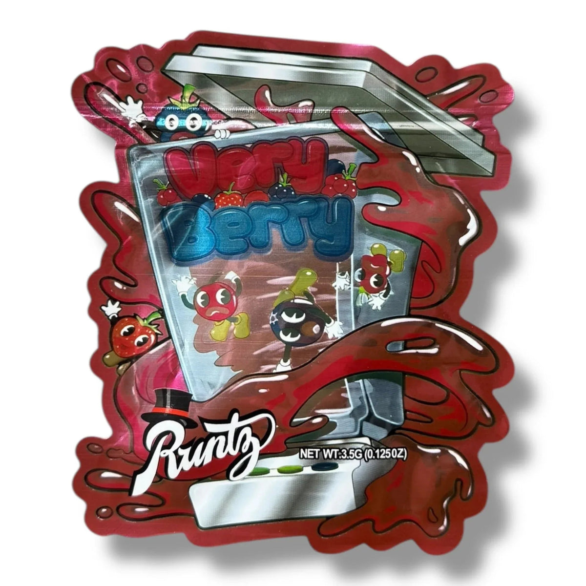 Very Berry 3.5g Mylar Bags & Boxes with Window - Black Unicorn Hub