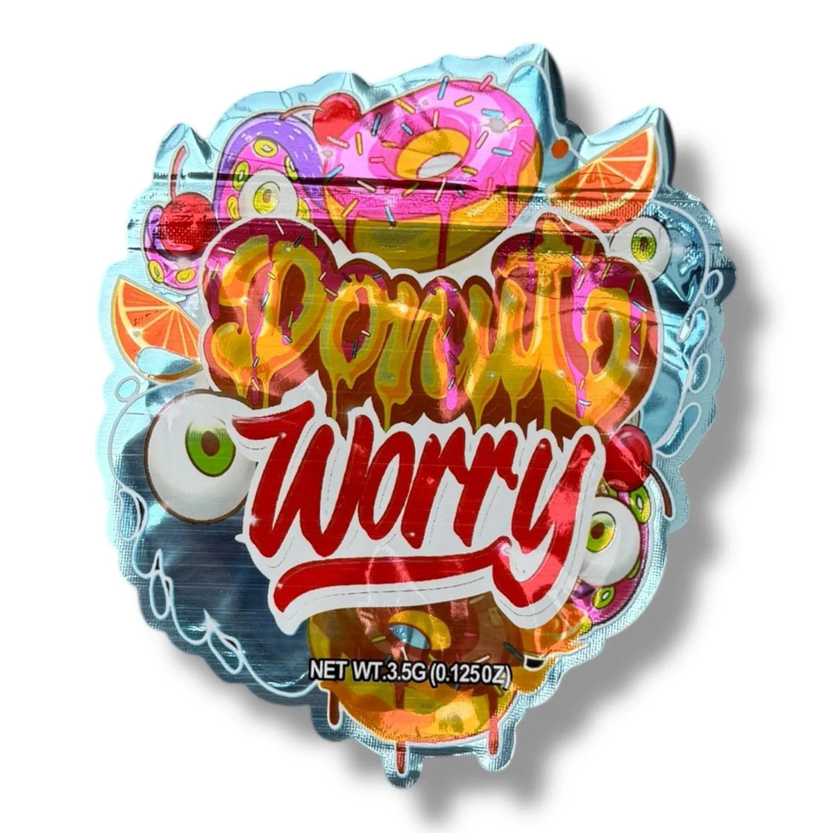 Donut Worry 3.5g Mylar Bags & Boxes with Window - Black Unicorn Hub