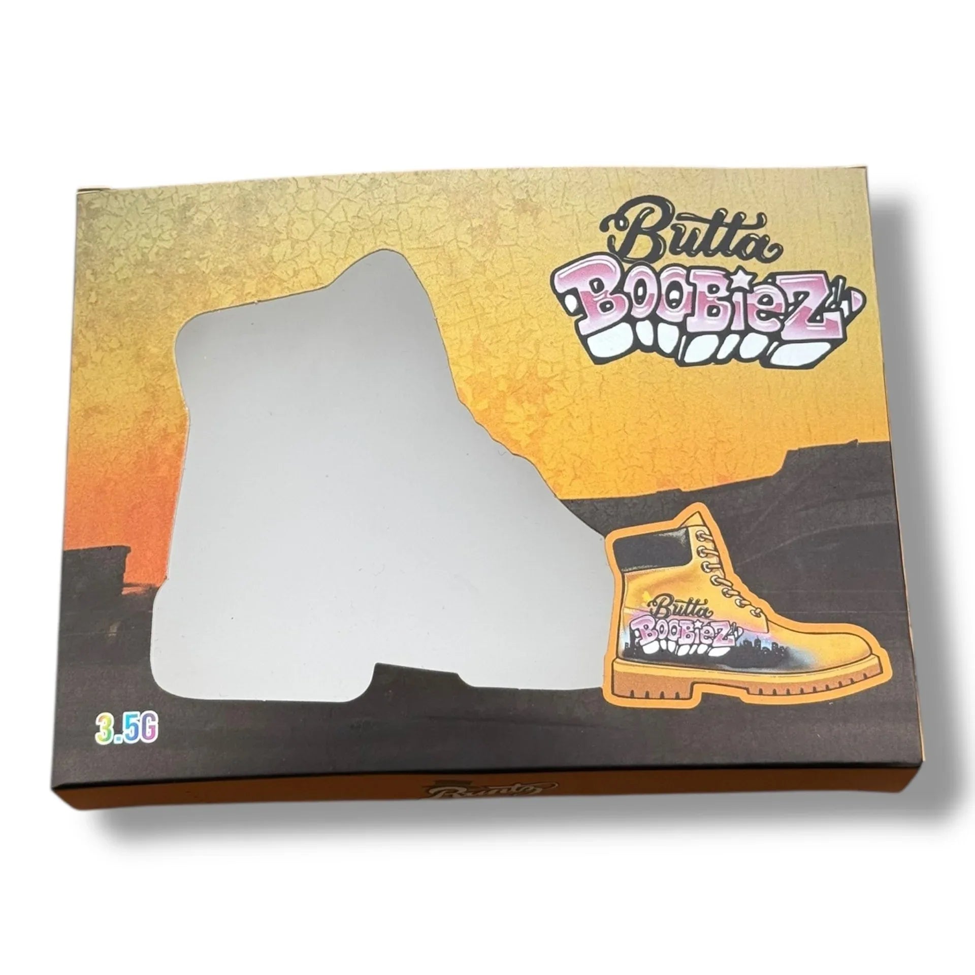 Butta Boobiez 3.5g Mylar Bags & Boxes with Window - Black Unicorn Hub